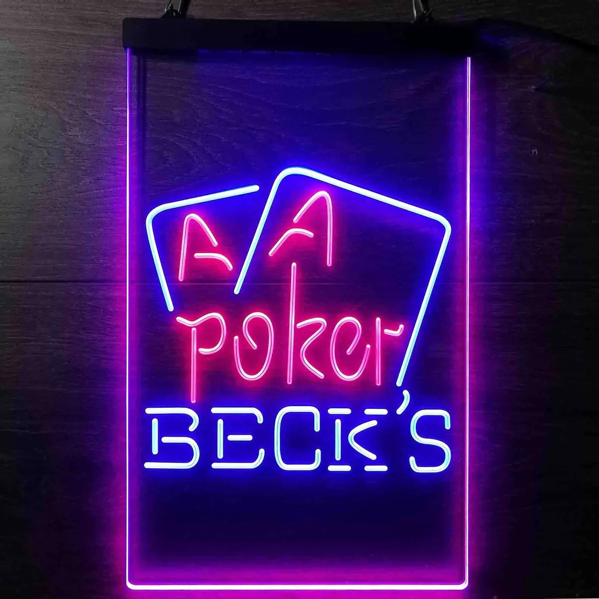 Beck's Poker Neon-Like LED Sign