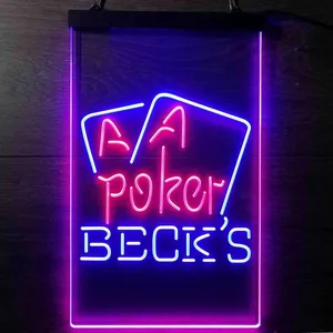 Beck's Poker Neon-Like LED Sign