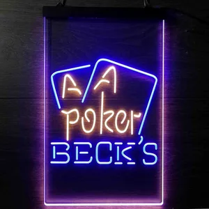 Beck's Poker Neon-Like LED Sign