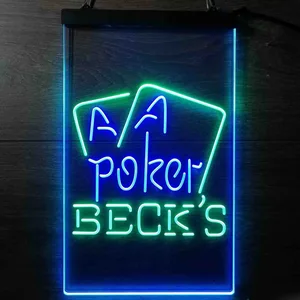 Beck's Poker Neon-Like LED Sign