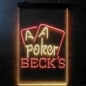 Beck's Poker Neon-Like LED Sign
