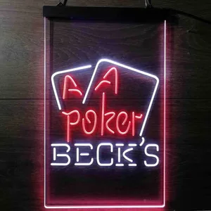 Beck's Poker Neon-Like LED Sign