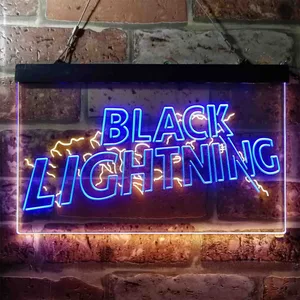 Black Lightning Neon-Like LED Sign