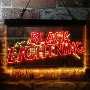 Black Lightning Neon-Like LED Sign