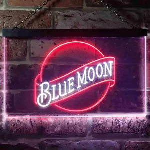 Blue Moon Beer - Logo 2 Neon-Like LED Sign
