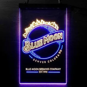 Blue Moon Denver Colorado Neon-Like LED Sign