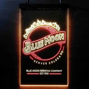 Blue Moon Denver Colorado Neon-Like LED Sign