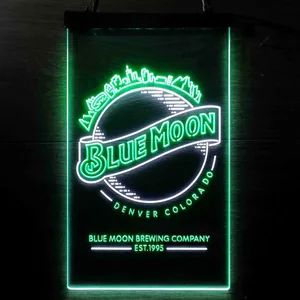 Blue Moon Denver Colorado Neon-Like LED Sign