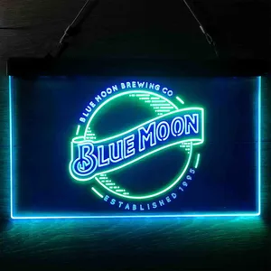Blue Moon Logo Neon-Like LED Sign