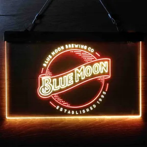 Blue Moon Logo Neon-Like LED Sign