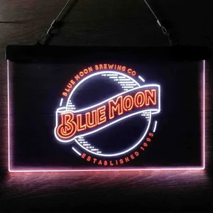 Blue Moon Logo Neon-Like LED Sign