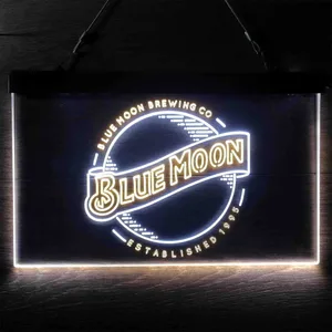 Blue Moon Logo Neon-Like LED Sign