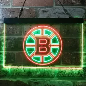 Boston Bruins Plain Logo Neon-Like LED Sign