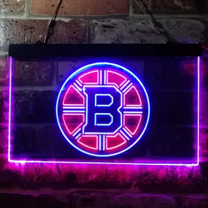 Boston Bruins Plain Logo Neon-Like LED Sign