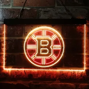 Boston Bruins Plain Logo Neon-Like LED Sign