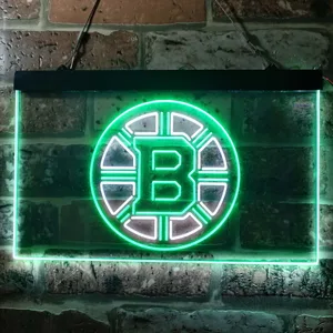Boston Bruins Plain Logo Neon-Like LED Sign