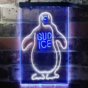 Bud Ice Penguin Neon-Like LED Sign