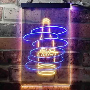 Bud Light Beer Bottle Neon-Like LED Sign