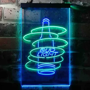 Bud Light Beer Bottle Neon-Like LED Sign