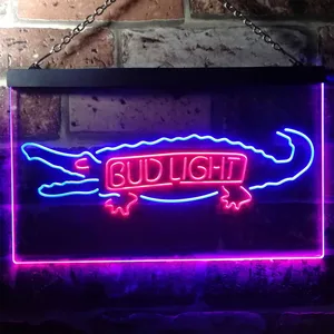 Bud Light Crocodile Neon-Like LED Sign