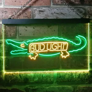 Bud Light Crocodile Neon-Like LED Sign