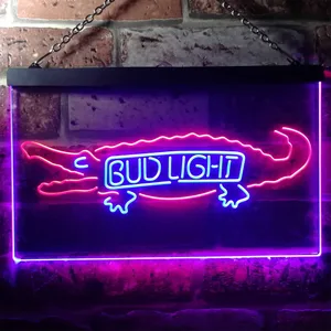 Bud Light Crocodile Neon-Like LED Sign