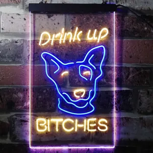Bud Light Drink Up Dog Neon-Like LED Sign