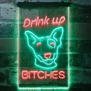 Bud Light Drink Up Dog Neon-Like LED Sign