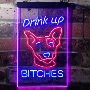 Bud Light Drink Up Dog Neon-Like LED Sign