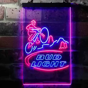 Bud Light Mountain Bike Neon-Like LED Sign
