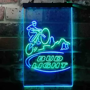 Bud Light Mountain Bike Neon-Like LED Sign