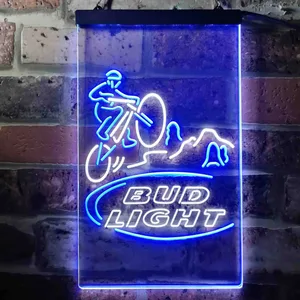 Bud Light Mountain Bike Neon-Like LED Sign
