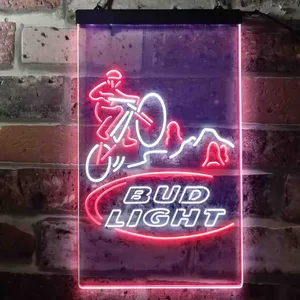Bud Light Mountain Bike Neon-Like LED Sign