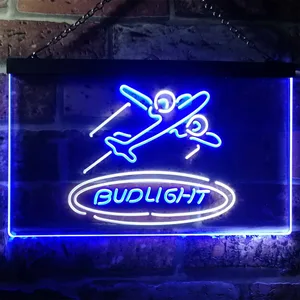 Bud Light Plane Neon-Like LED Sign