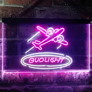 Bud Light Plane Neon-Like LED Sign