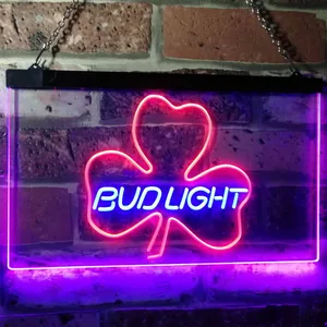 Bud Light Shamrock Neon-Like LED Sign