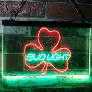 Bud Light Shamrock Neon-Like LED Sign