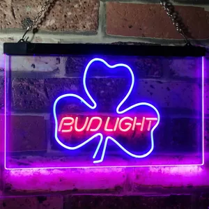 Bud Light Shamrock Neon-Like LED Sign