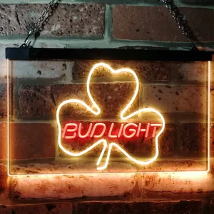 Bud Light Shamrock Neon-Like LED Sign