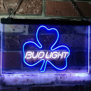 Bud Light Shamrock Neon-Like LED Sign