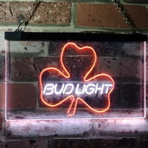 Bud Light Shamrock Neon-Like LED Sign