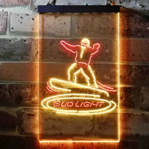 Bud Light Snowboarder Neon-Like LED Sign