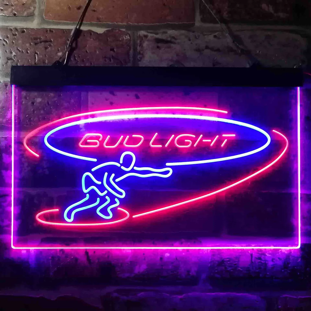 Bud Light Surf Snowboarder Neon-Like LED Sign