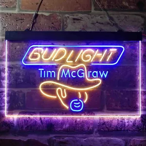 Bud Light Tim McGraw Neon-Like LED Sign