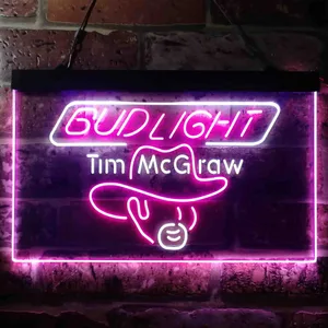 Bud Light Tim McGraw Neon-Like LED Sign
