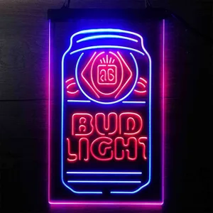 Budlight Beer Can Neon-Like LED Sign