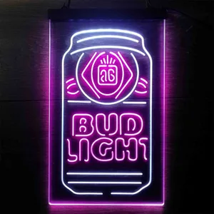 Budlight Beer Can Neon-Like LED Sign