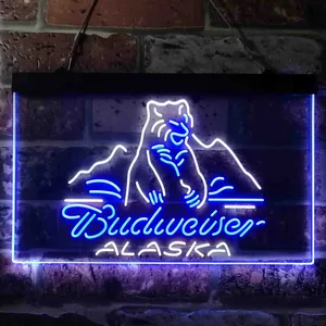 Budweiser Alaska Bear Neon-Like LED Sign