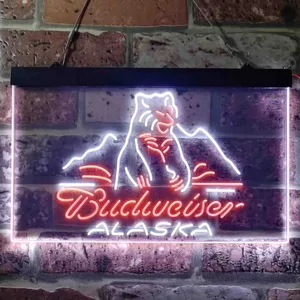 Budweiser Alaska Bear Neon-Like LED Sign