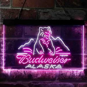 Budweiser Alaska Bear Neon-Like LED Sign